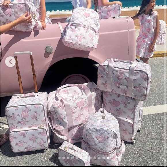 LOVESHACKFANCY STATE WEEKENDER BAG VIRAL ROSA BEAUX BOW PRINT - Picture 4 of 4